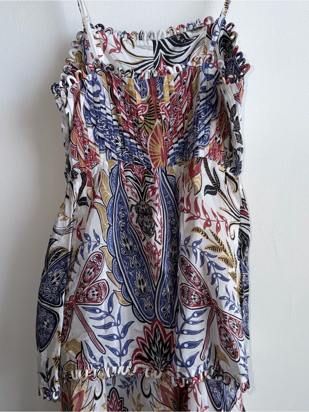 NWT Farm Rio Boho Glam Off White Maxi Dress Floral Sundress Size Medium - Picture 8 of 14